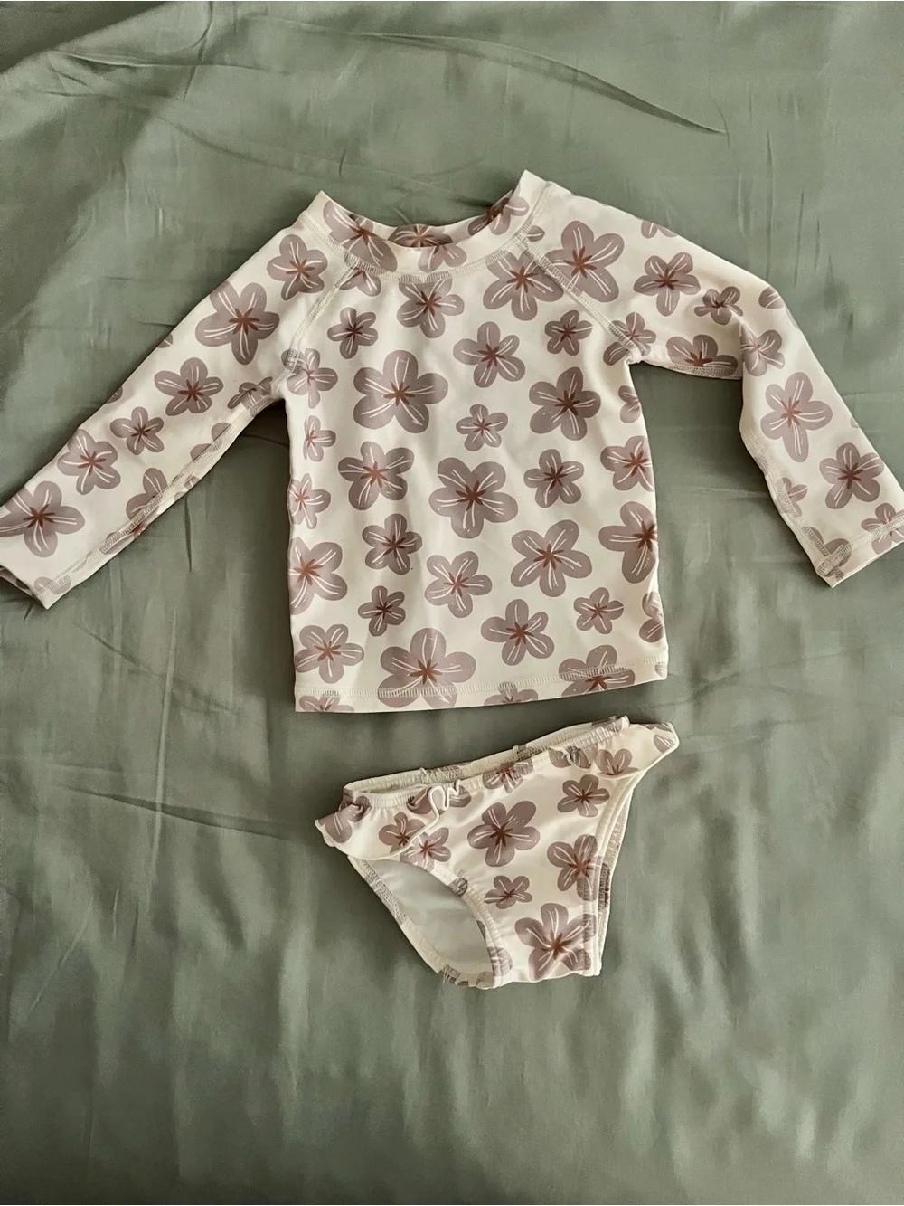 Rylee + Cru Matching Swim Bottoms & Rashguard 6-12m
